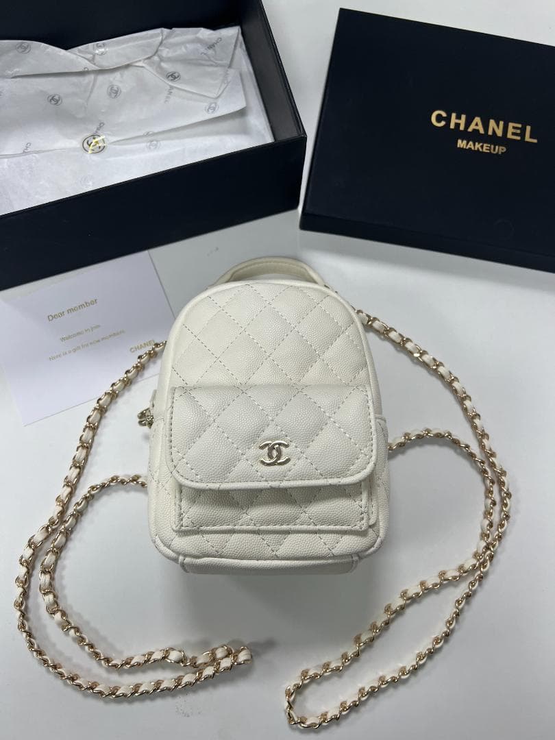 ✨美品 状態良好 キルティングバックパック ホワイト