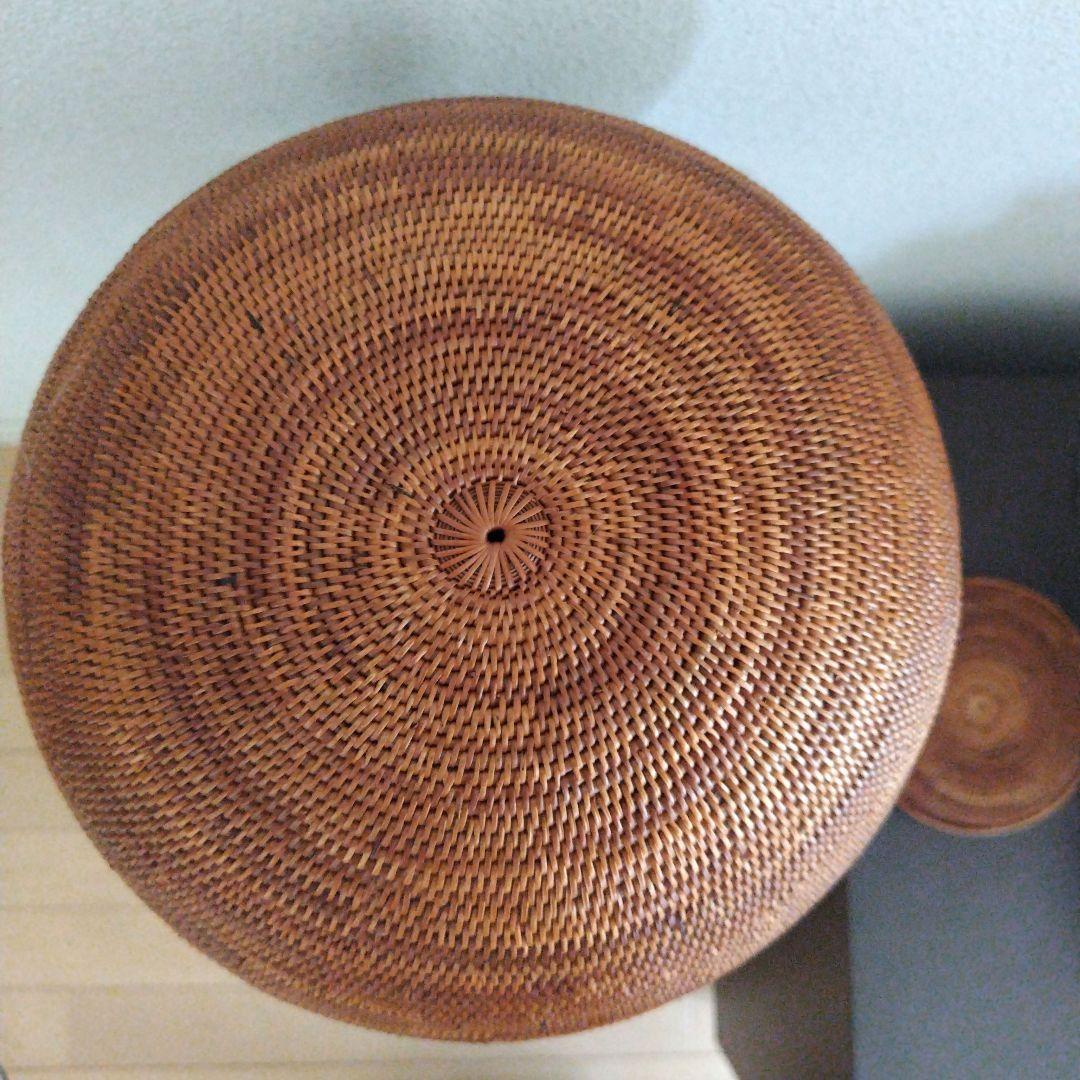 アタ　特大　ボールケース　籠　かご　小物入れ　バリ島