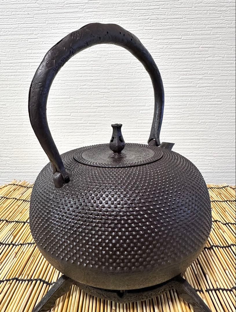 未使用品、南部喜州 (及川 喜徳)造　鍛治打袋鉉　１８型　フラ様　売約済み