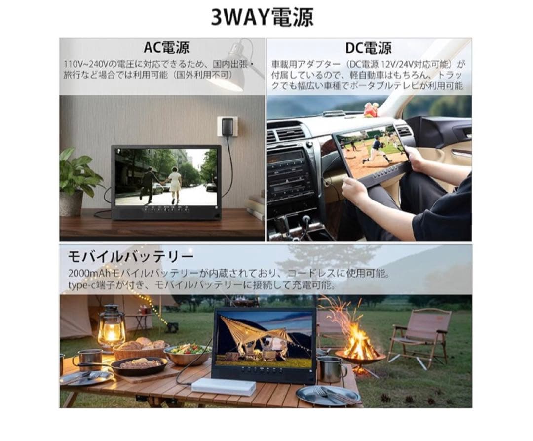 [2026新登場] Tinguポータブルテレビテレビ小型 14.1インチ高齢者向