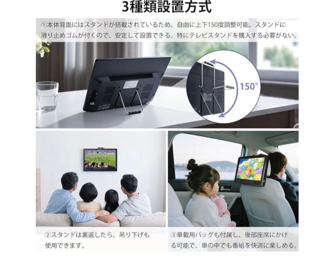 [2026新登場] Tinguポータブルテレビテレビ小型 14.1インチ高齢者向
