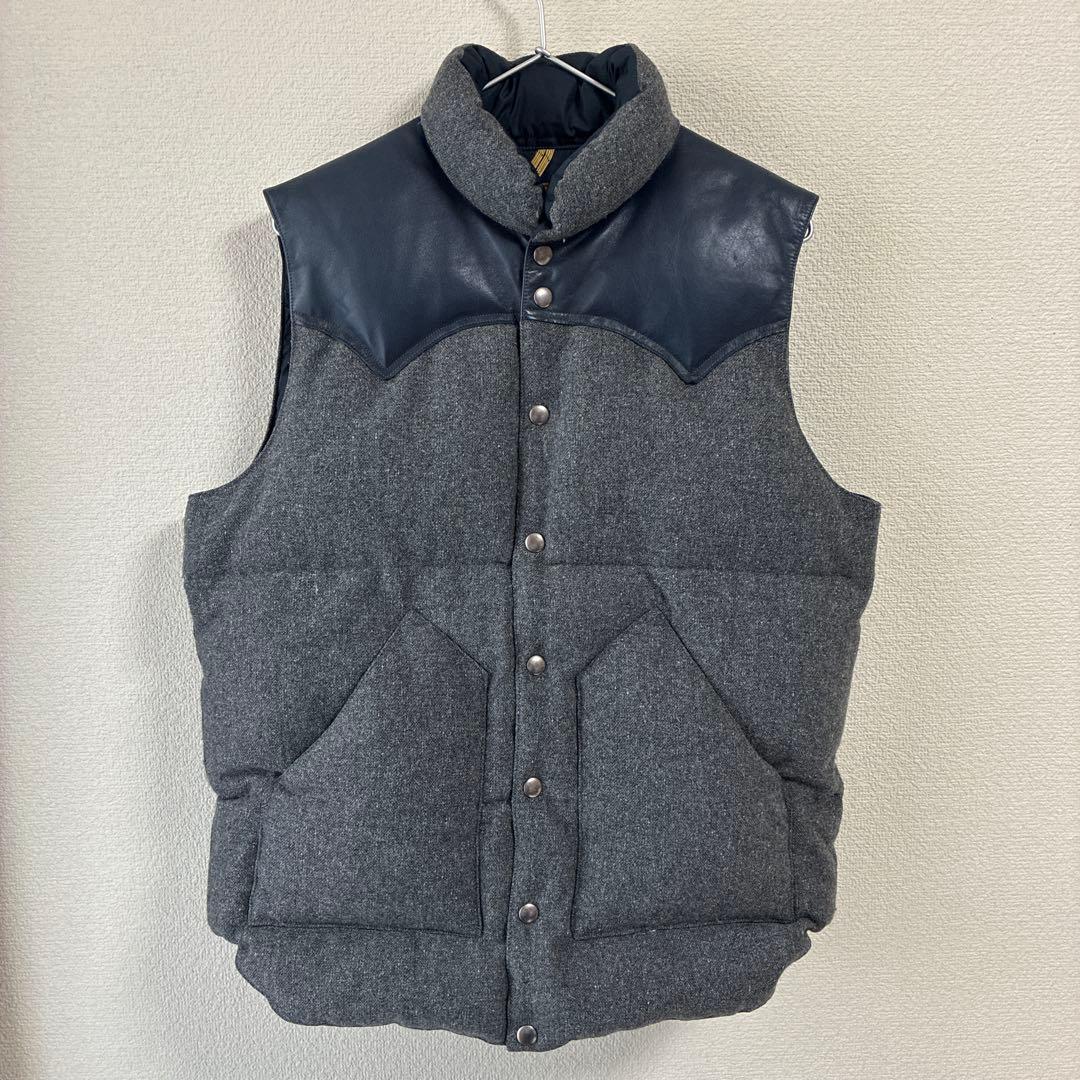 【Rooky Mountain】美品　ツイード　ダウン　ベスト