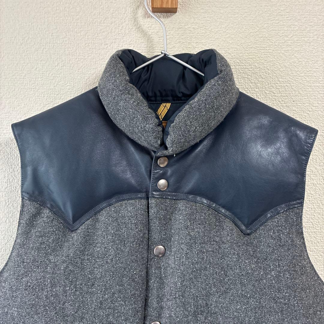 【Rooky Mountain】美品　ツイード　ダウン　ベスト