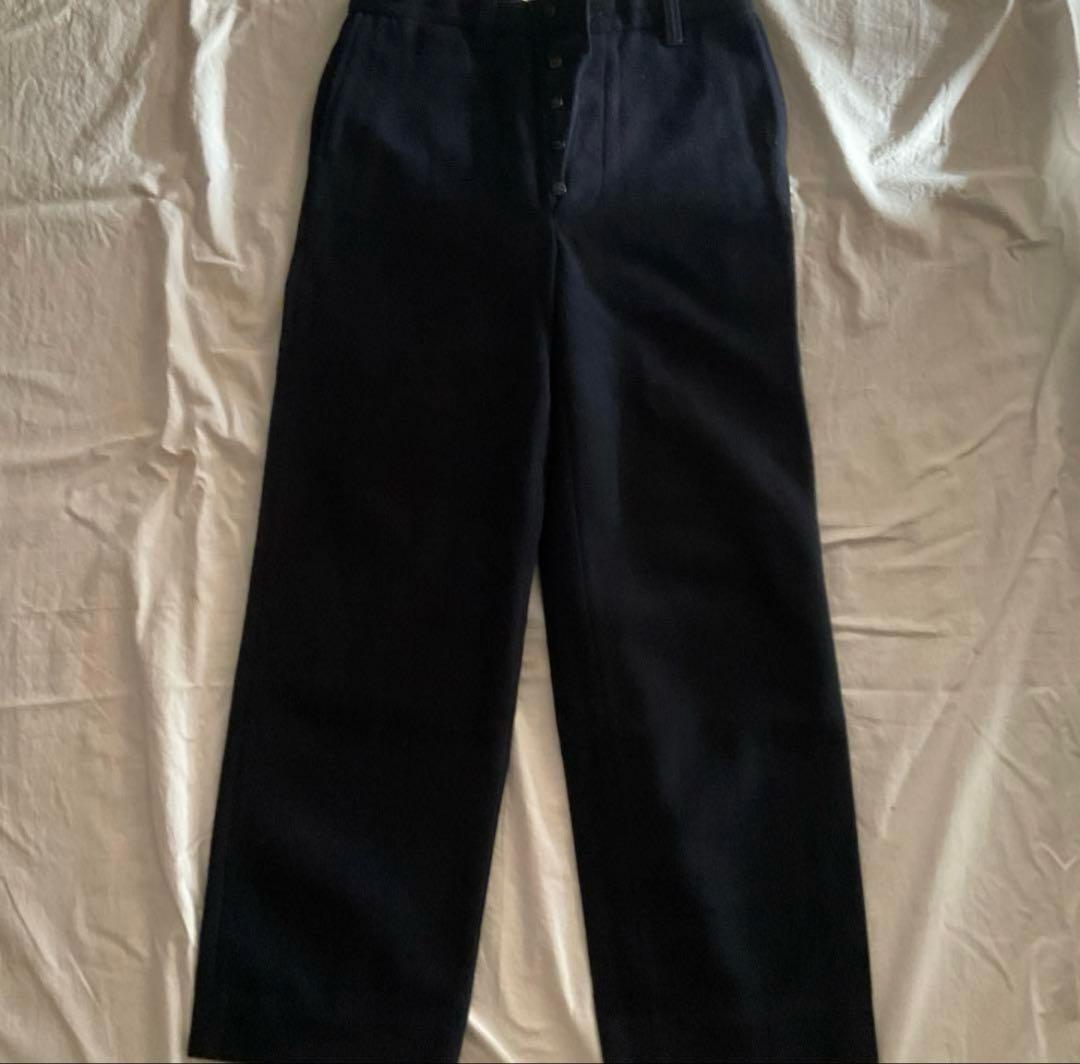 パンツ At last & Co Wool Trousers Navy 32