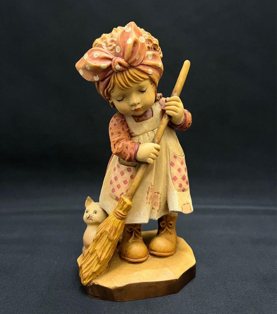 限定品 ANRI アンリ人形 Sarah Kay「掃除の少女と子猫」サラ・ケイ