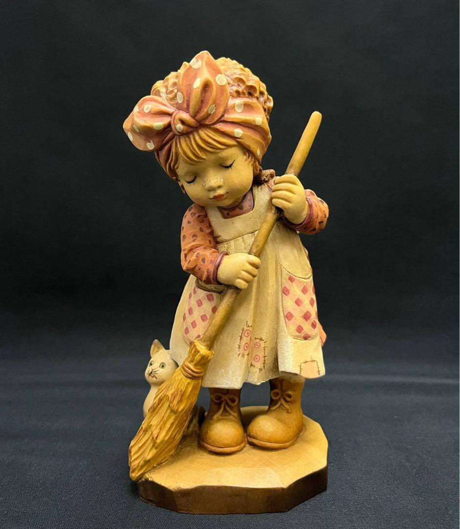 限定品 ANRI アンリ人形 Sarah Kay「掃除の少女と子猫」サラ・ケイ