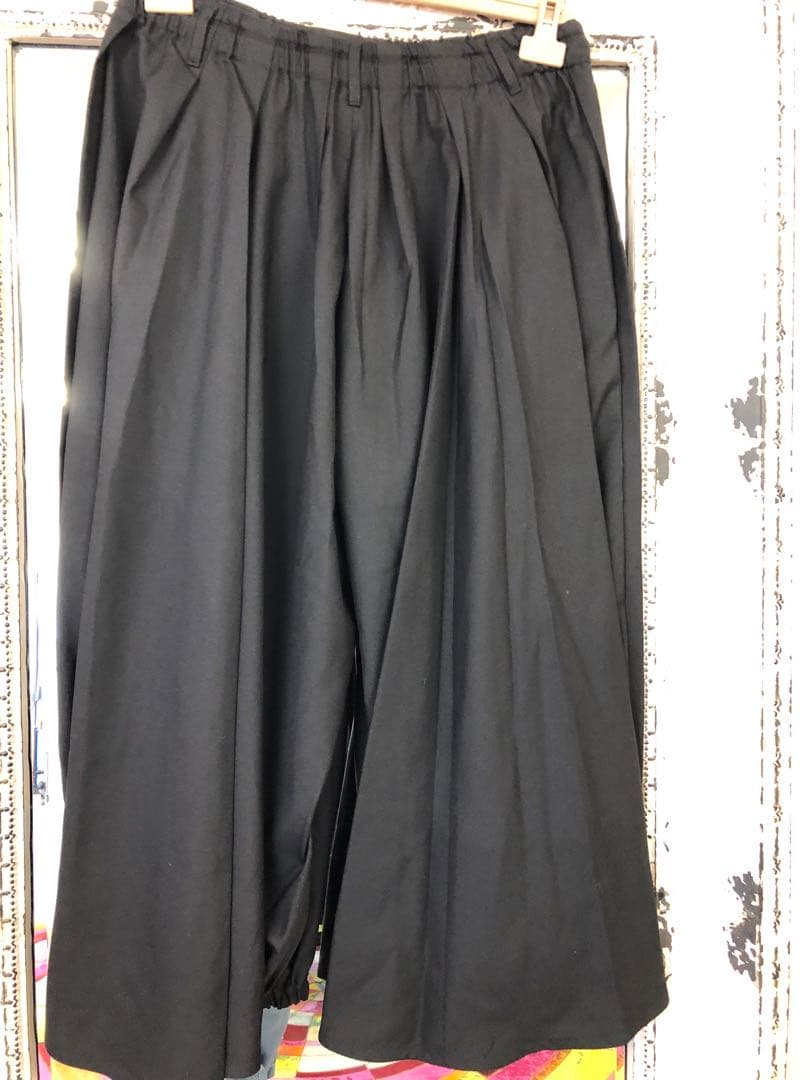 新品タグ付き GroundY黒 サルエルパンツ プリーツ入り ゴムウエスト L
