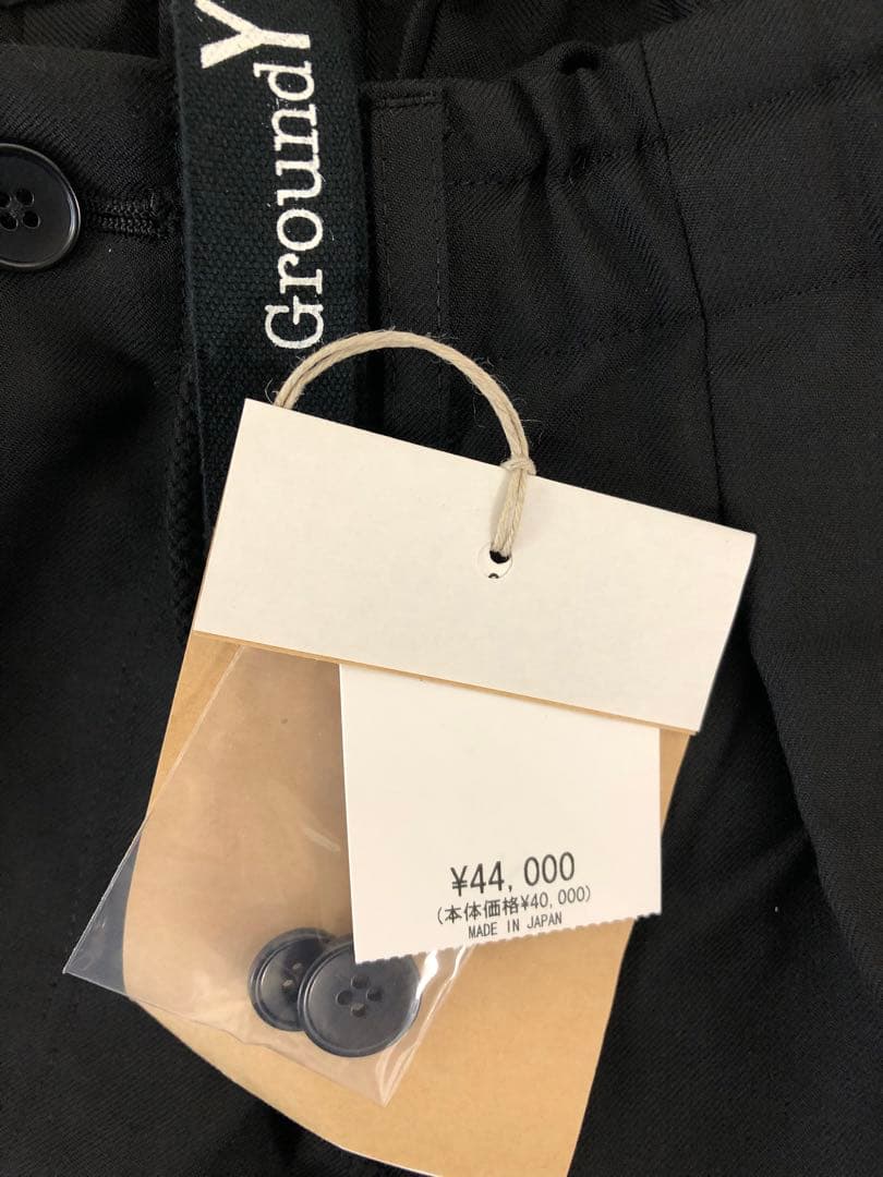 新品タグ付き GroundY黒 サルエルパンツ プリーツ入り ゴムウエスト L