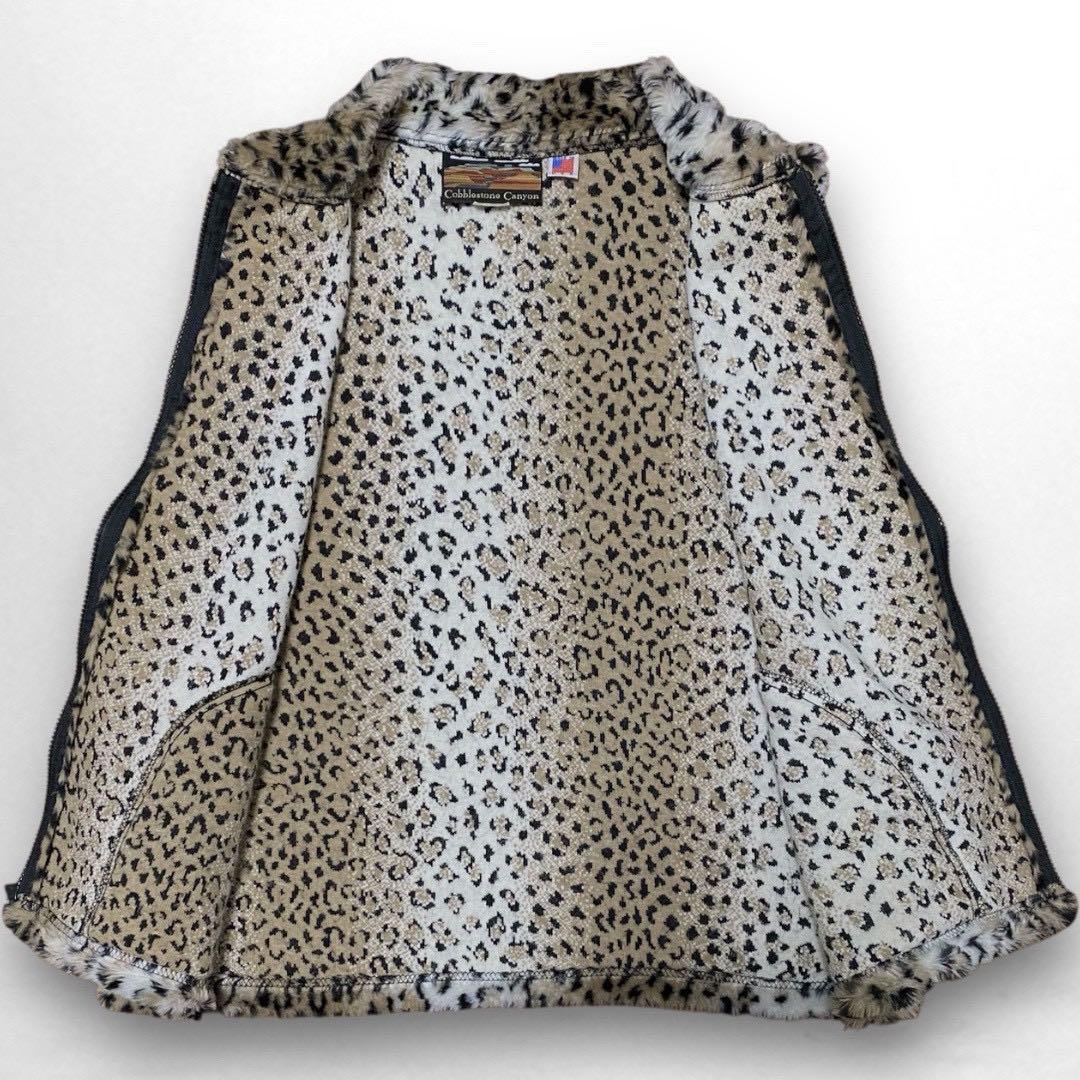 90's USA製 Cobblestone Canyon レオパード ベスト