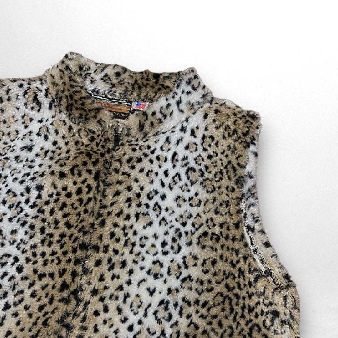 90's USA製 Cobblestone Canyon レオパード ベスト