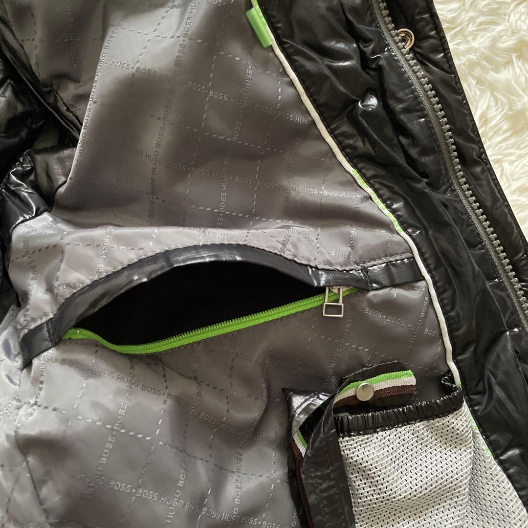 BOSS HUGO BOSS ダウンベスト　スエード　切り替え　2way フード