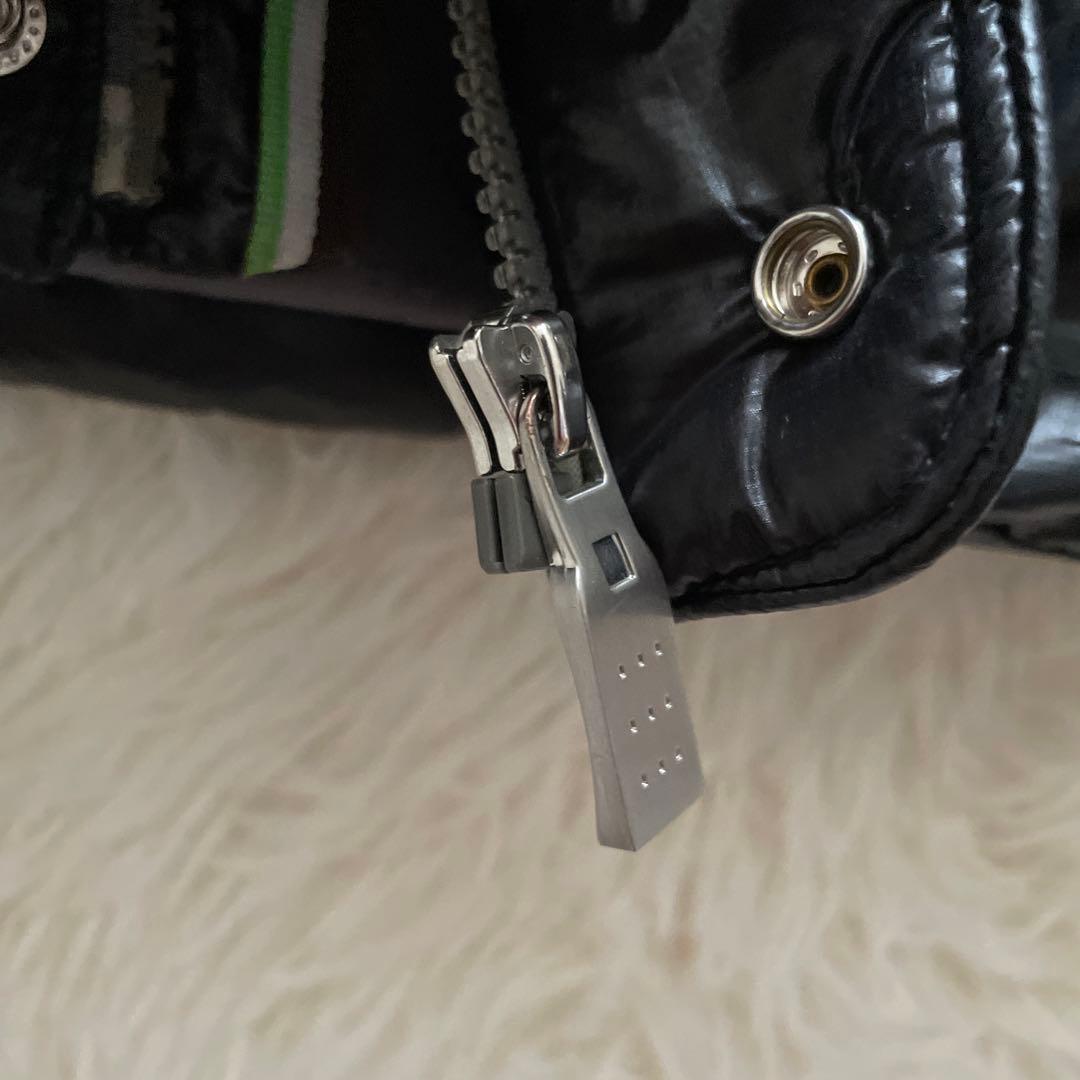 BOSS HUGO BOSS ダウンベスト　スエード　切り替え　2way フード