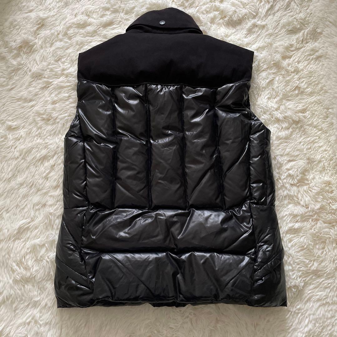 BOSS HUGO BOSS ダウンベスト　スエード　切り替え　2way フード