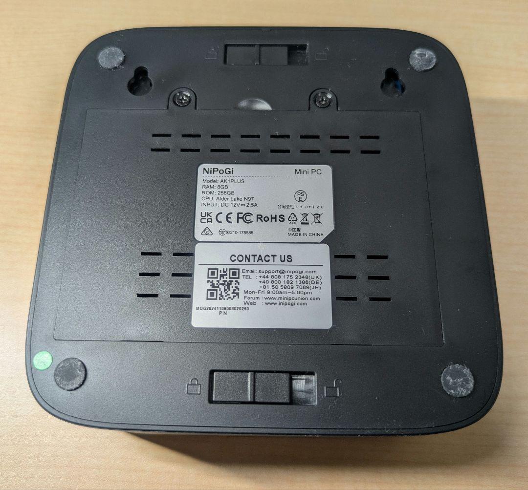 MiniPC 16GBにアップ済 N97 256GB NiPoGi