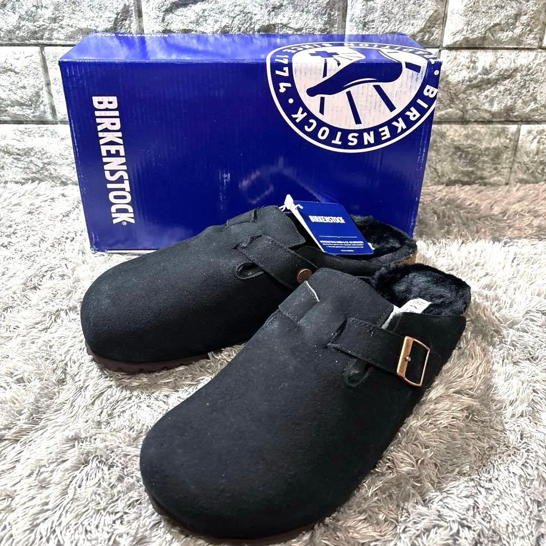新品❣️BIRKENSTOCKビルケンシュトック ボストン ムートン 黒 箱タグ付