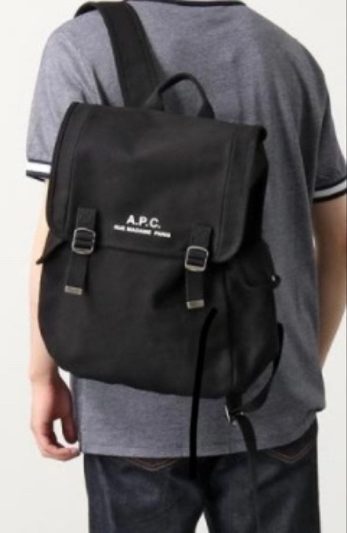 【きらん☆】 APC アーペーセー　キャンバス　バックパック　リュック　黒