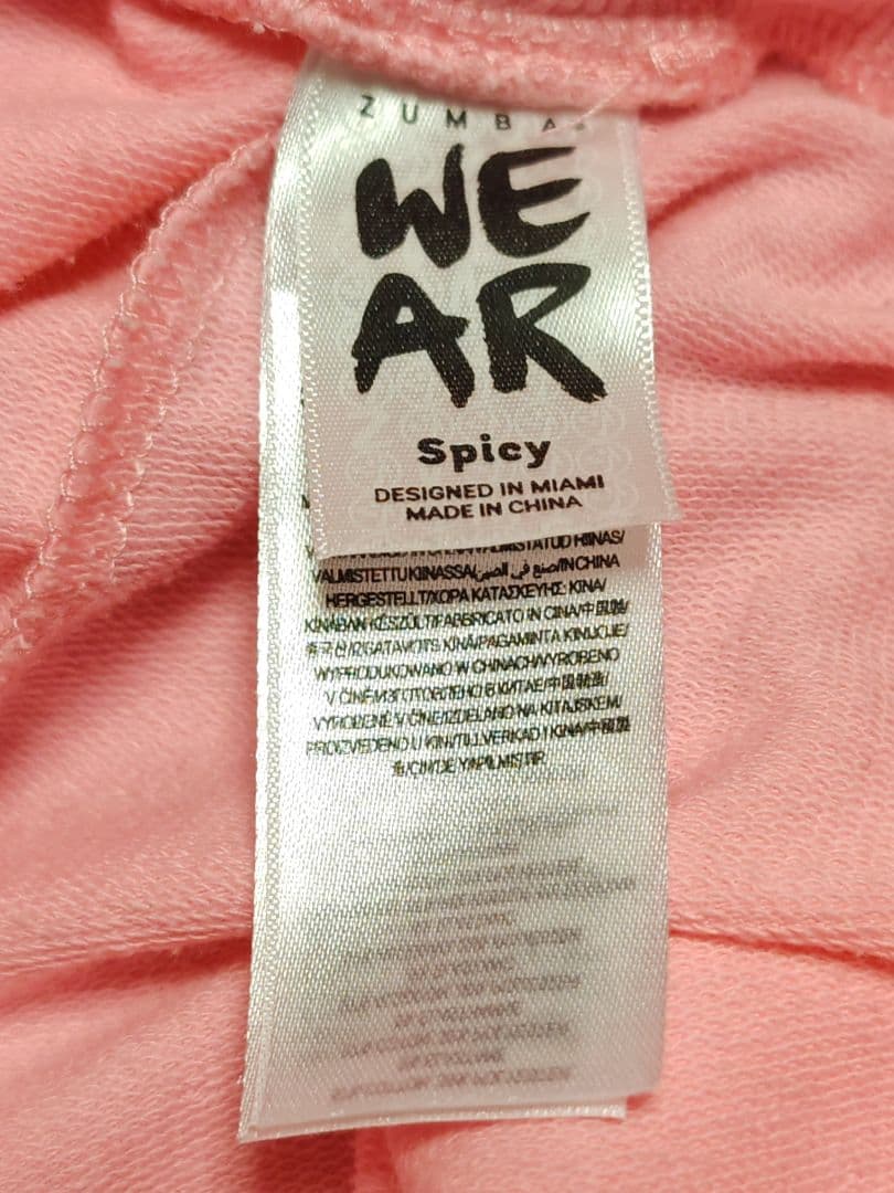 【正規品】ZUMBA バレンタイン パンツ Tシャツ　バンダナ★ピンク色USED