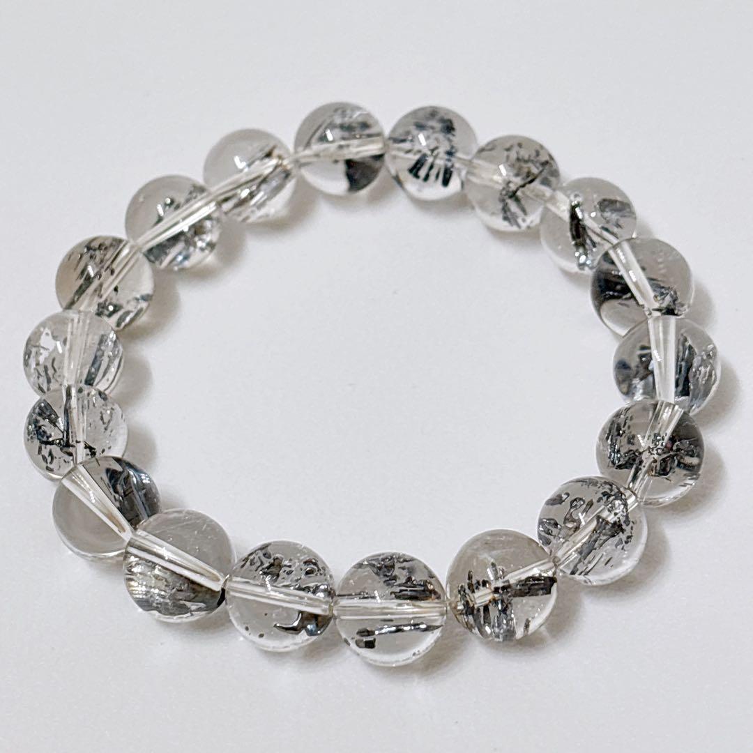 【手磨き】全超透明スティブナイトインクォーツ 10mmブレスレット全粒最高品質