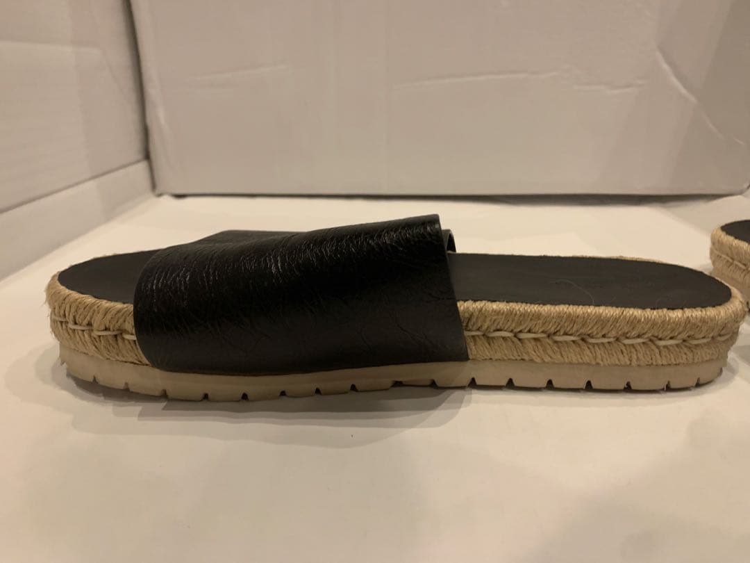 BALENCIAGA サンダル 黒 41 レザー エスパドリーユ 美品