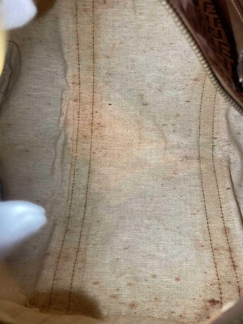 FENDI フェンディ ボストンバッグ エナメル生地 ズッカ柄 ヴィンテージ