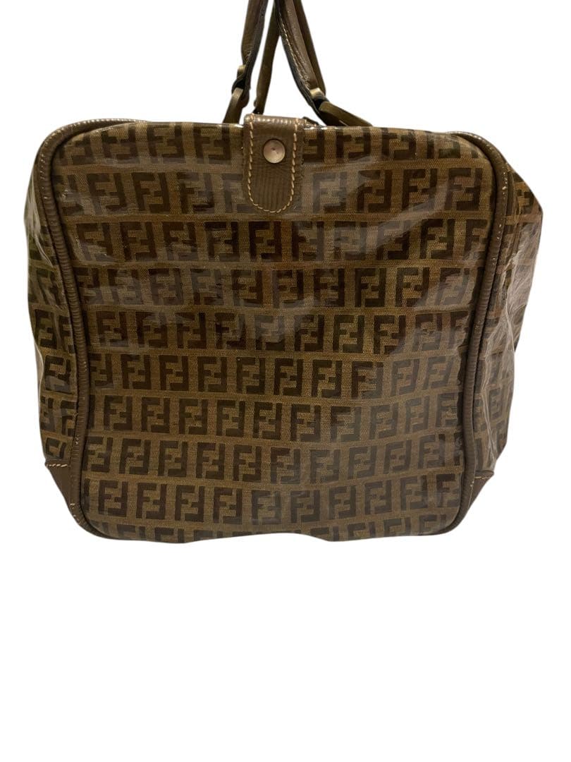 FENDI フェンディ ボストンバッグ エナメル生地 ズッカ柄 ヴィンテージ