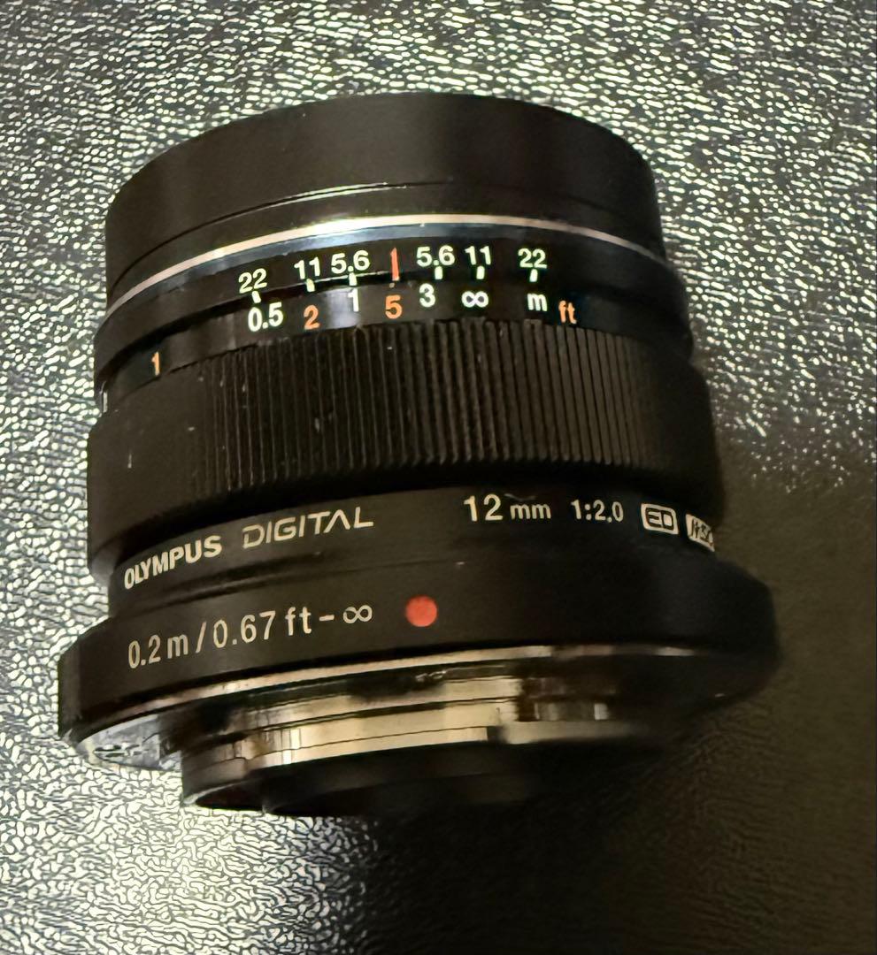 お値引き【美品】ZUIKO ED12mm f2.0 ブラック+純正フード