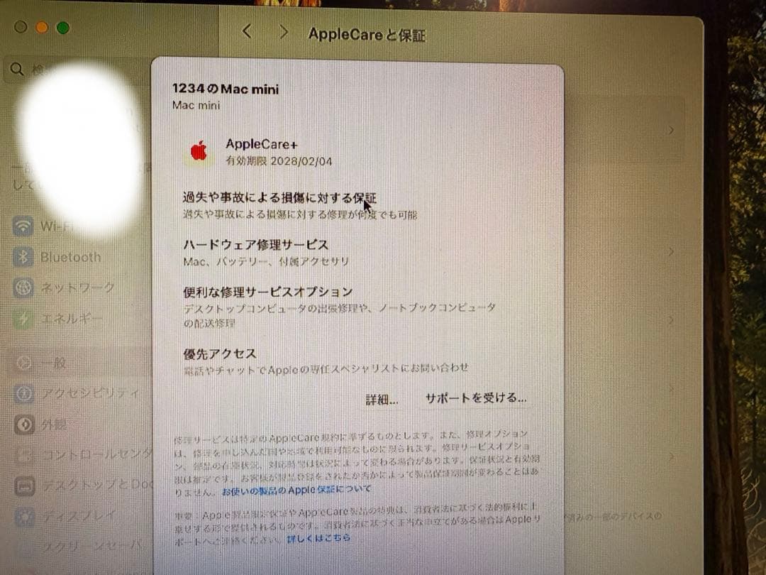 Apple Mac mini M4 (アップルcare付き)