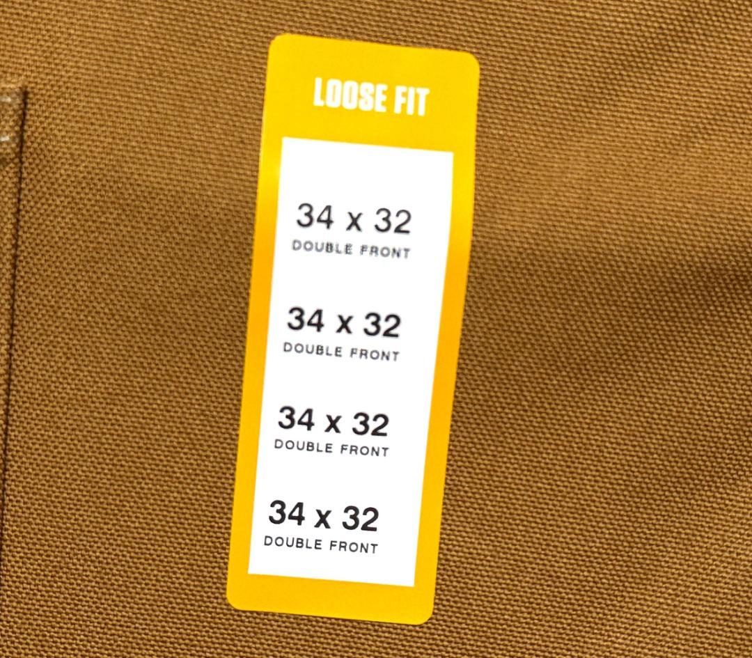 新品 カーハート 米国製 B01フィルムダック ダブルニー パンツ W34L32