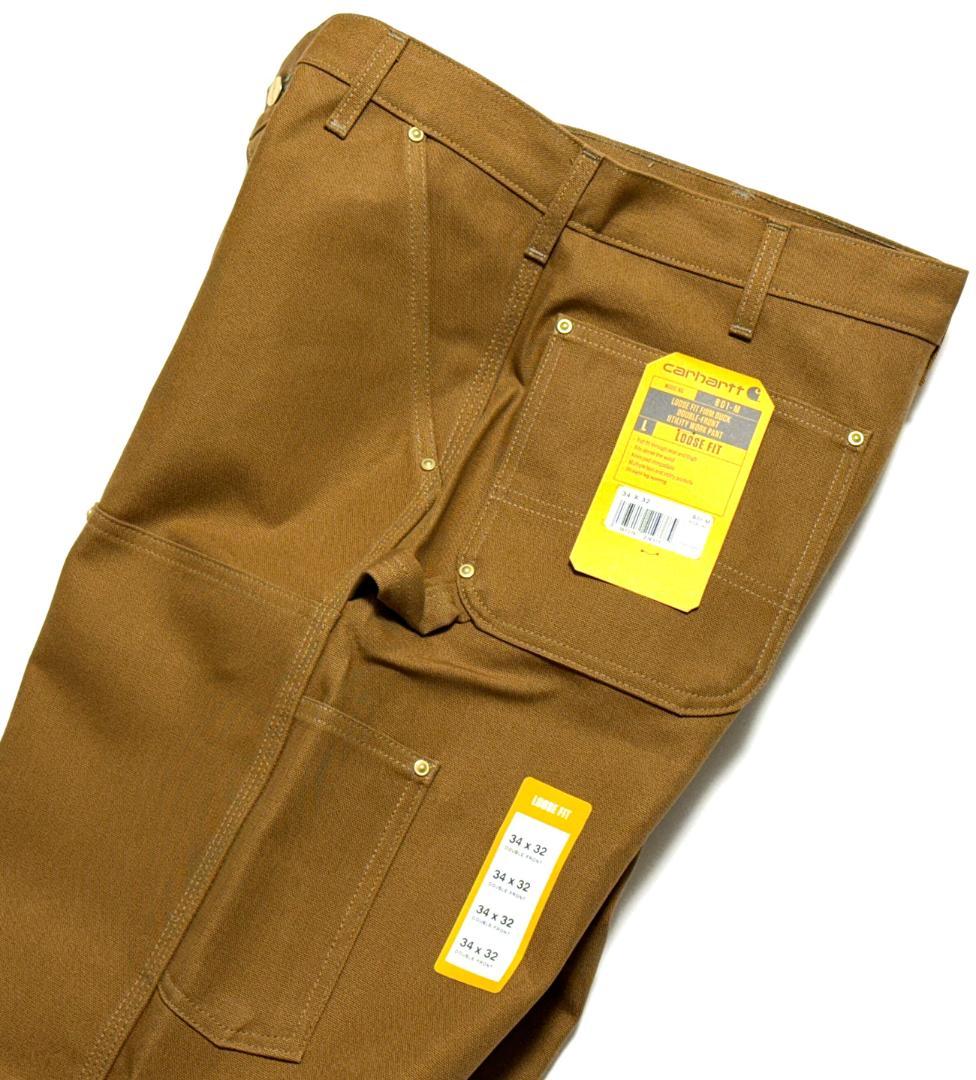 新品 カーハート 米国製 B01フィルムダック ダブルニー パンツ W34L32