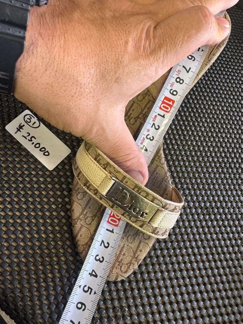 (4274W3)*ディオール クリーム ロゴ プレート ヒール