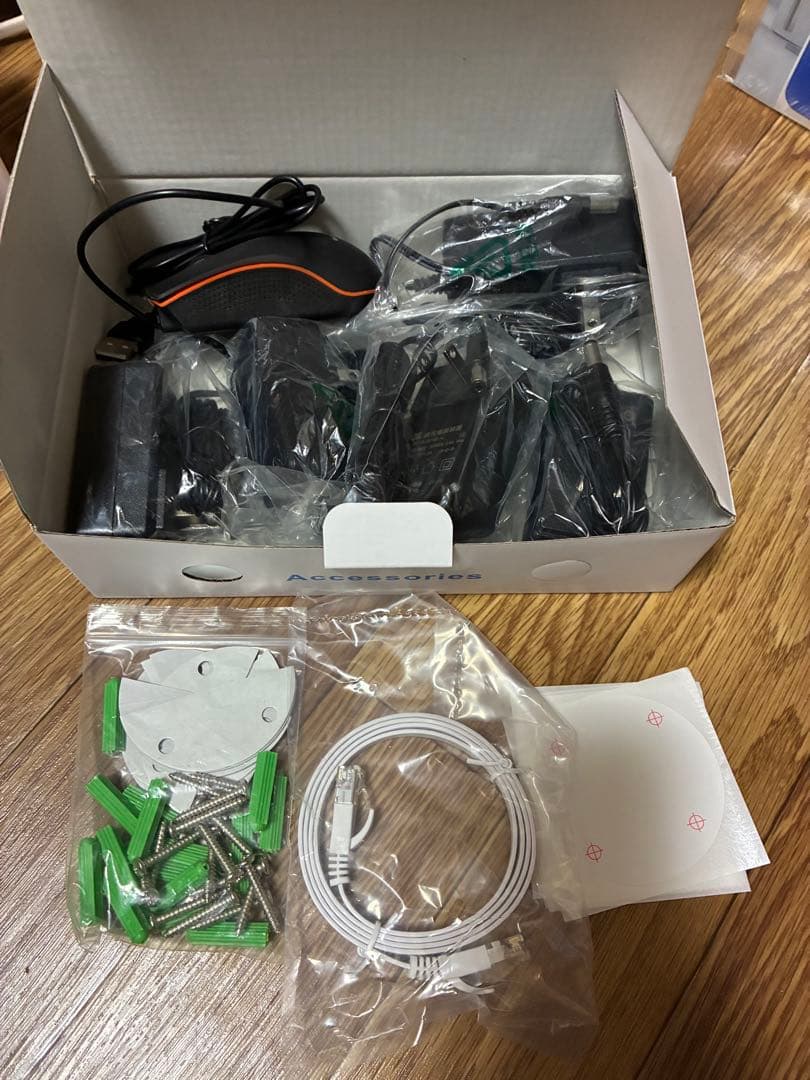 新品ANRAN防犯カメラ無線ダブルアンテナ型4チャンネルセットHDD無し