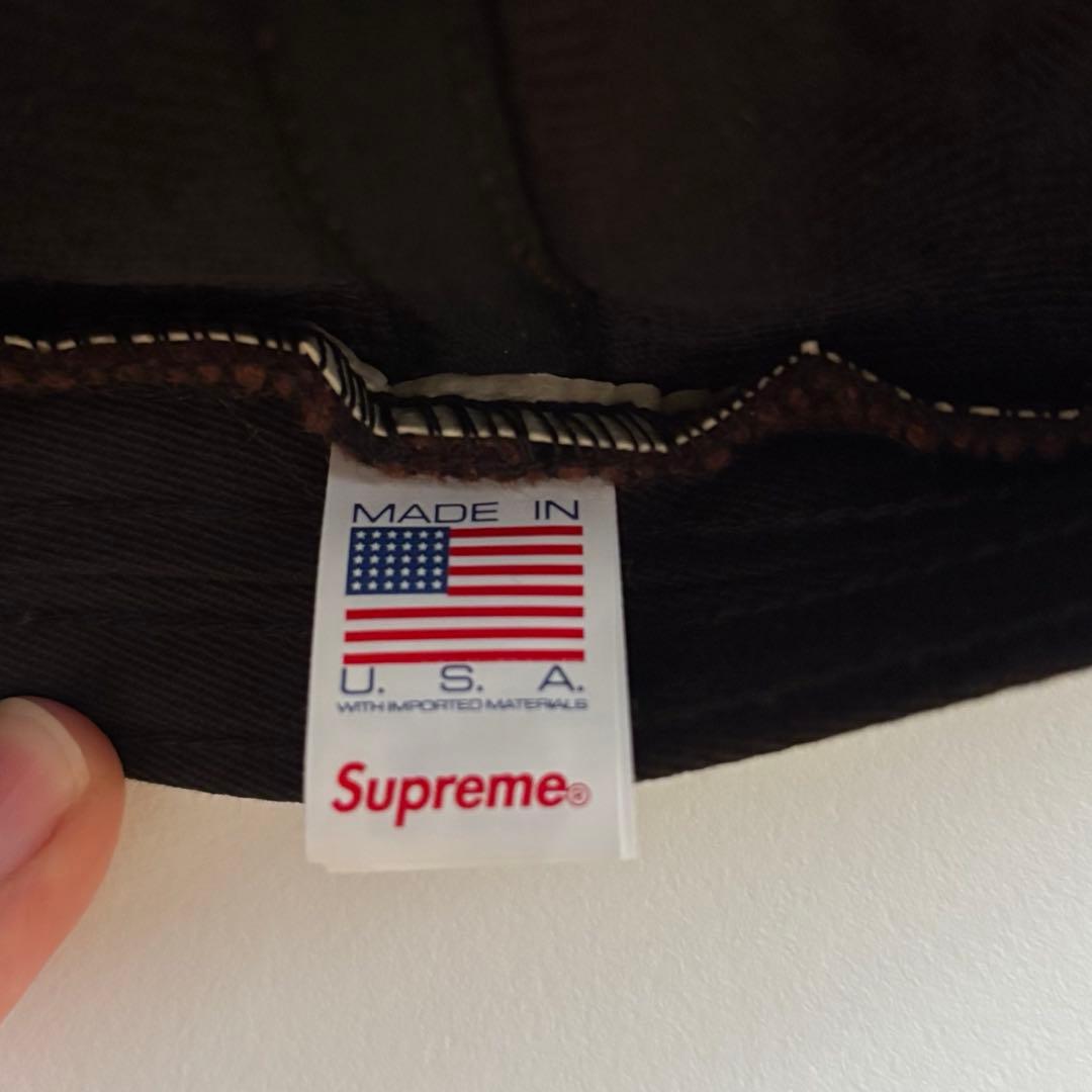 Supreme シュプリーム ウール Sロゴ 6パネルキャップ ブラウン