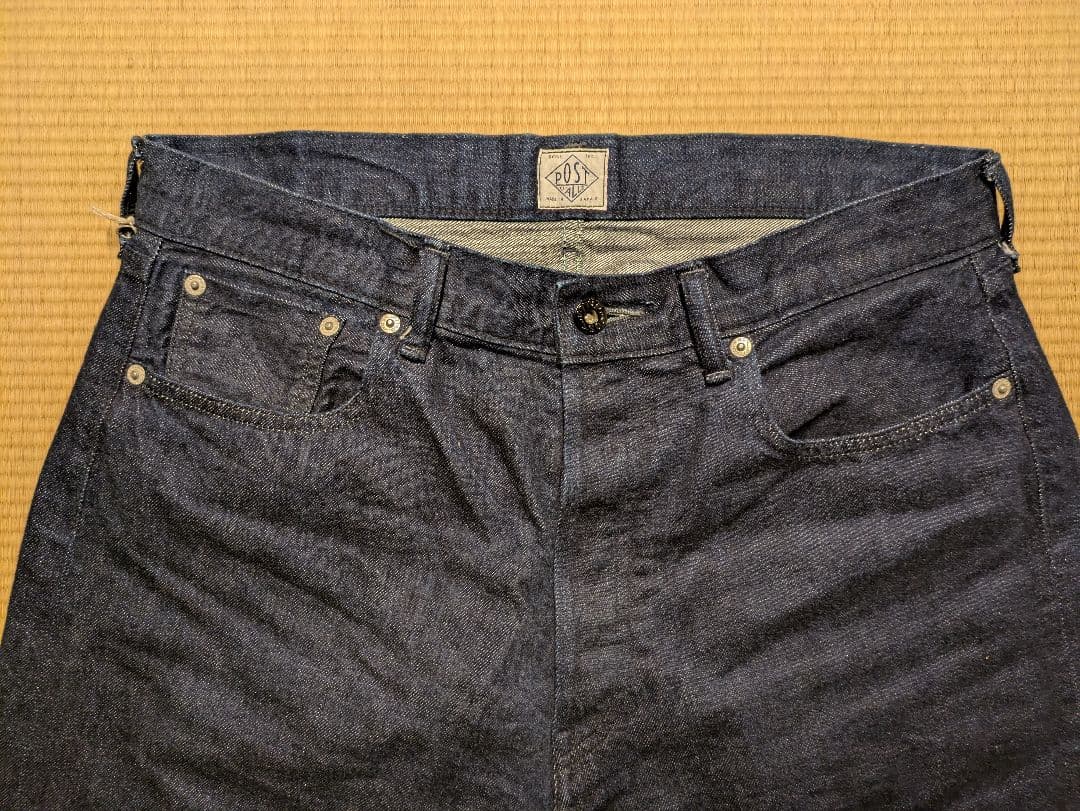 【サイズM】ポストオーバーオールズ　デニム　No.2ファイブポケット