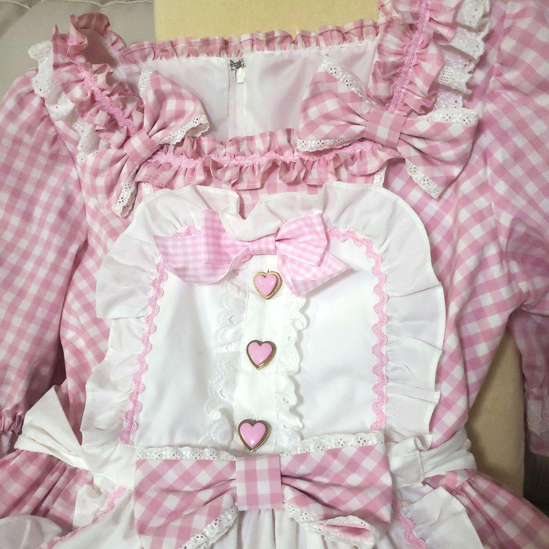 Angelic pretty/Heart Cafeワンピースset(ピンク)