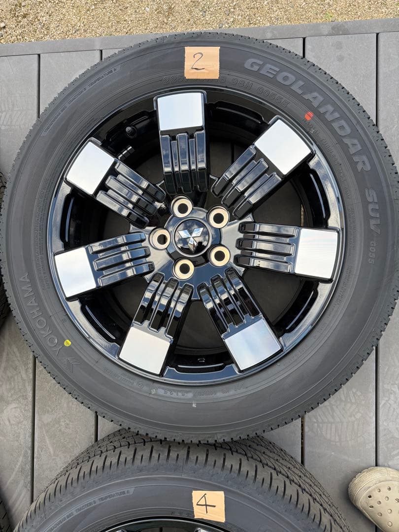 ①/4】2026式デリカd5 純正タイヤホイール4本セット新車外し グレードP