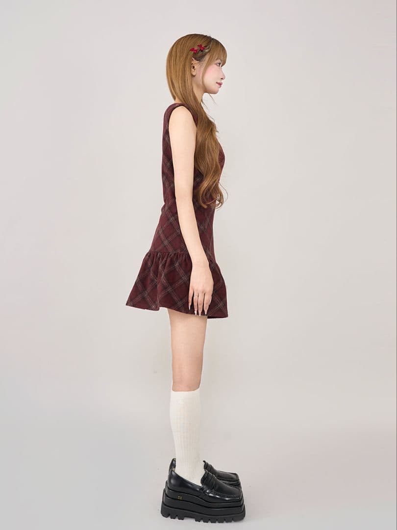 Darich/ダーリッチ/ミニワンピース/ボルドー/FL/新品未使用タグ付