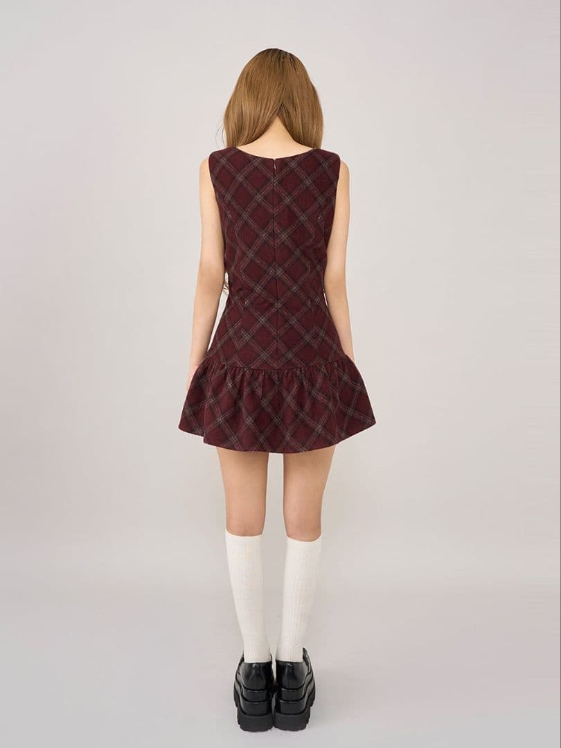 Darich/ダーリッチ/ミニワンピース/ボルドー/FL/新品未使用タグ付