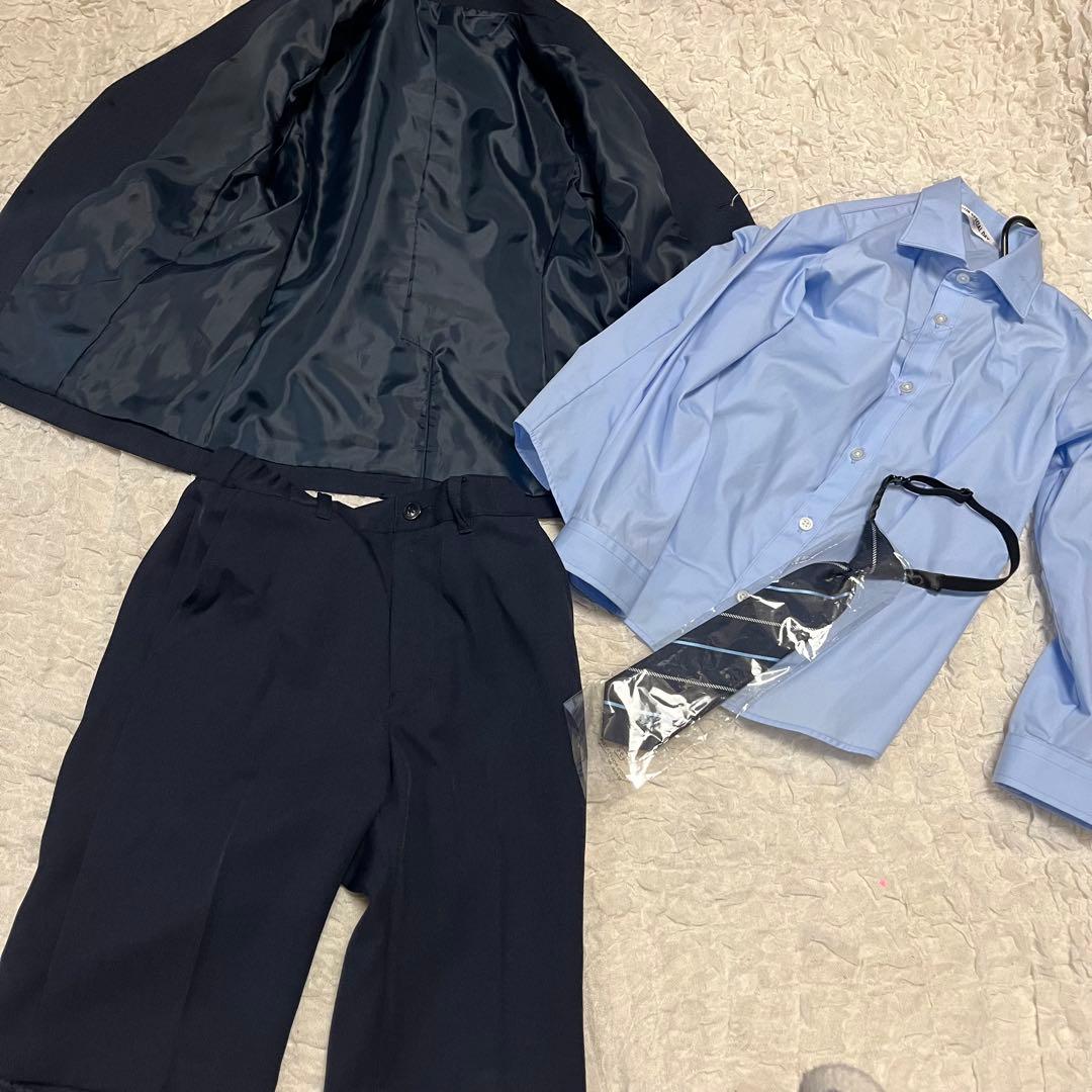 ② 未使用タグ付き【5点セット】キッズ スーツ 男の子130cm フォーマル 紺