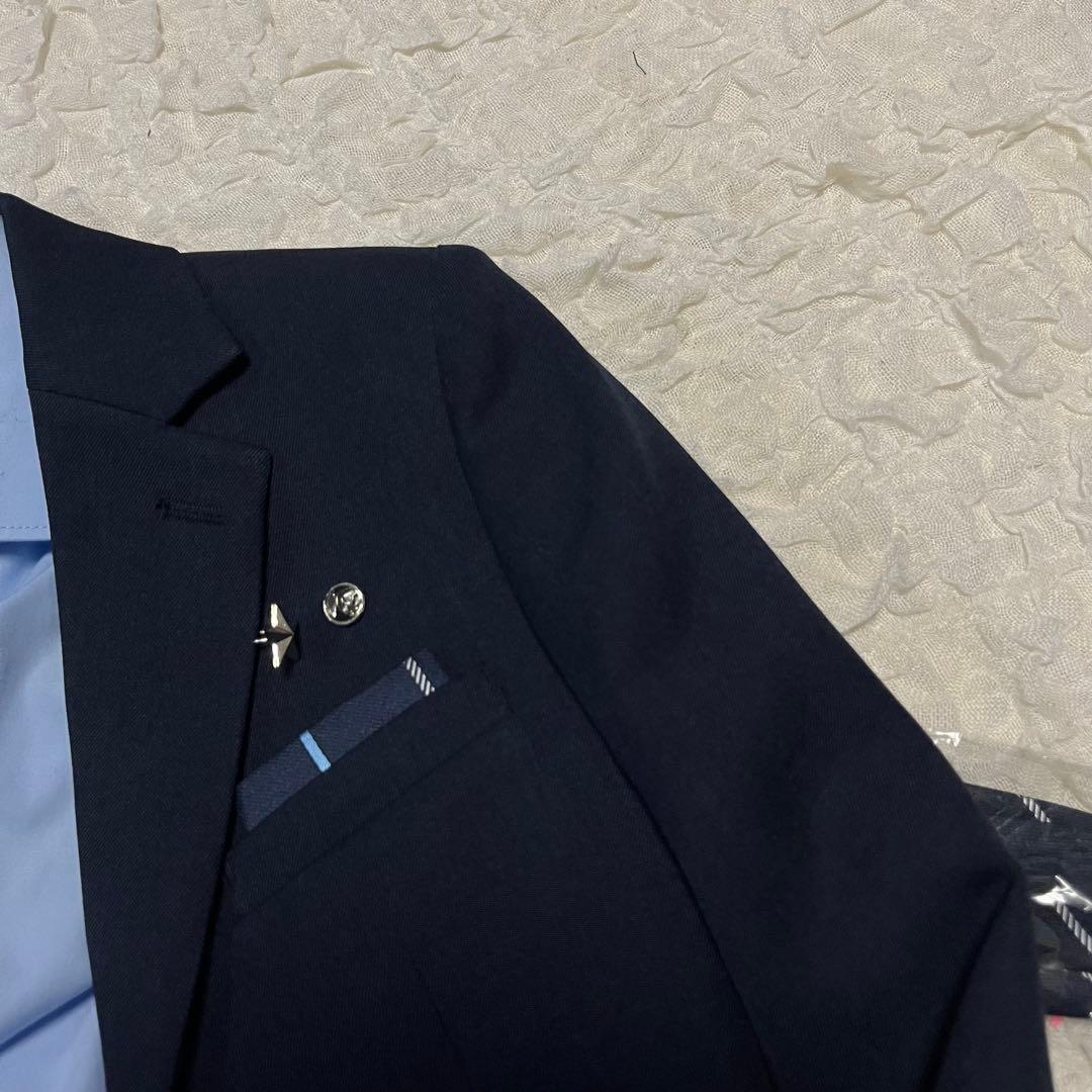 ② 未使用タグ付き【5点セット】キッズ スーツ 男の子130cm フォーマル 紺