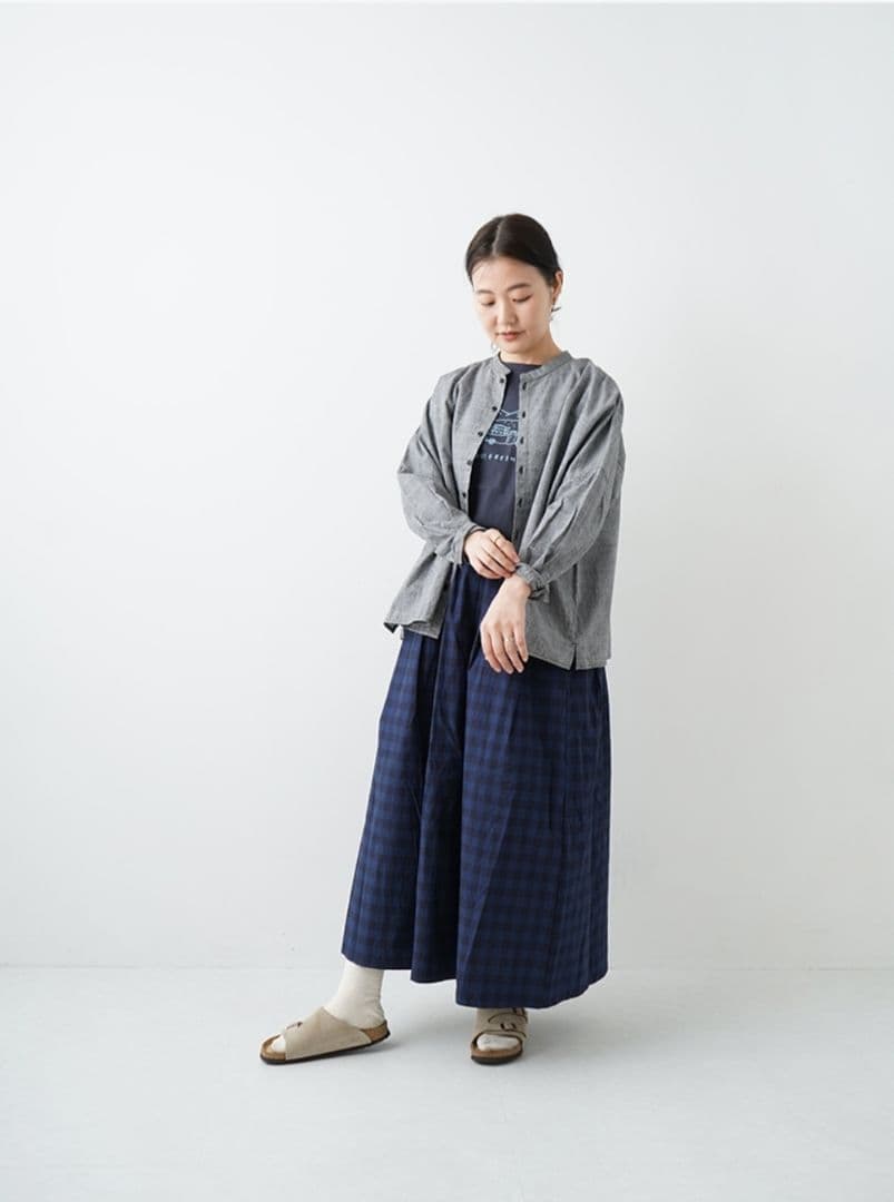 新品✨ナチュラルランドリー コードシャンブレー ランドスケープシャツ