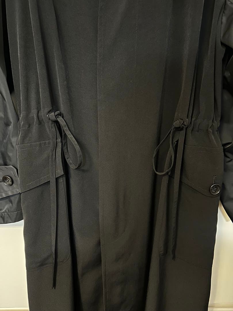 Ground Y （グラウンド ワイ） フード付きブラック ロングコート【美品】