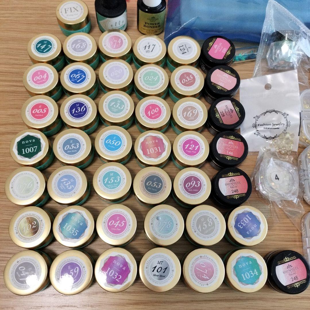 シャイニージェル 43色 ella パワーボンダー マットトップ パーツ シール