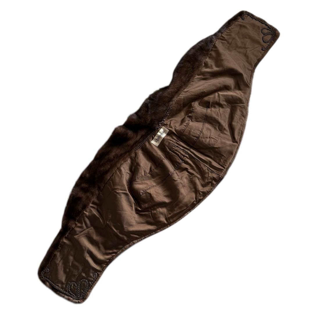 デミバフミンク ケープ ポンチョ 大判ショール リアルファー 毛皮 なめし柔らか