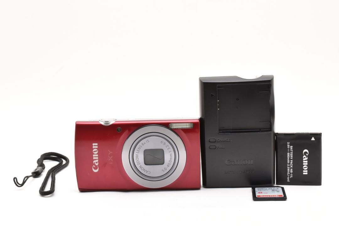 超美品 Canon IXY 160 コンパクトデジタルカメラ レッド キヤノン