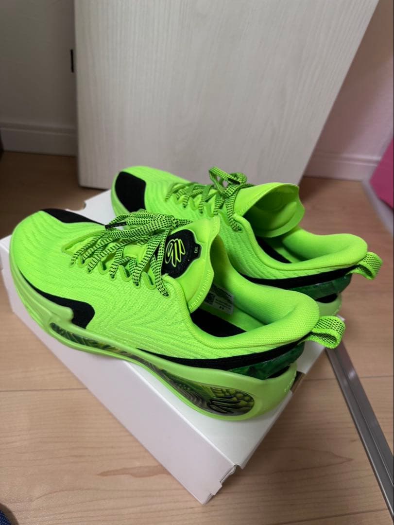 カリー12 バスケットボールシューズ 26.5cm ライムグリーン/ブラック