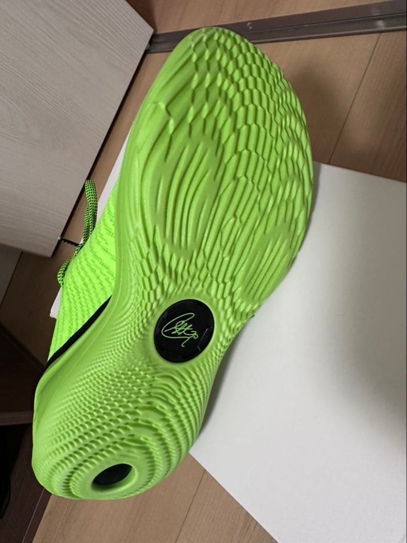 カリー12 バスケットボールシューズ 26.5cm ライムグリーン/ブラック