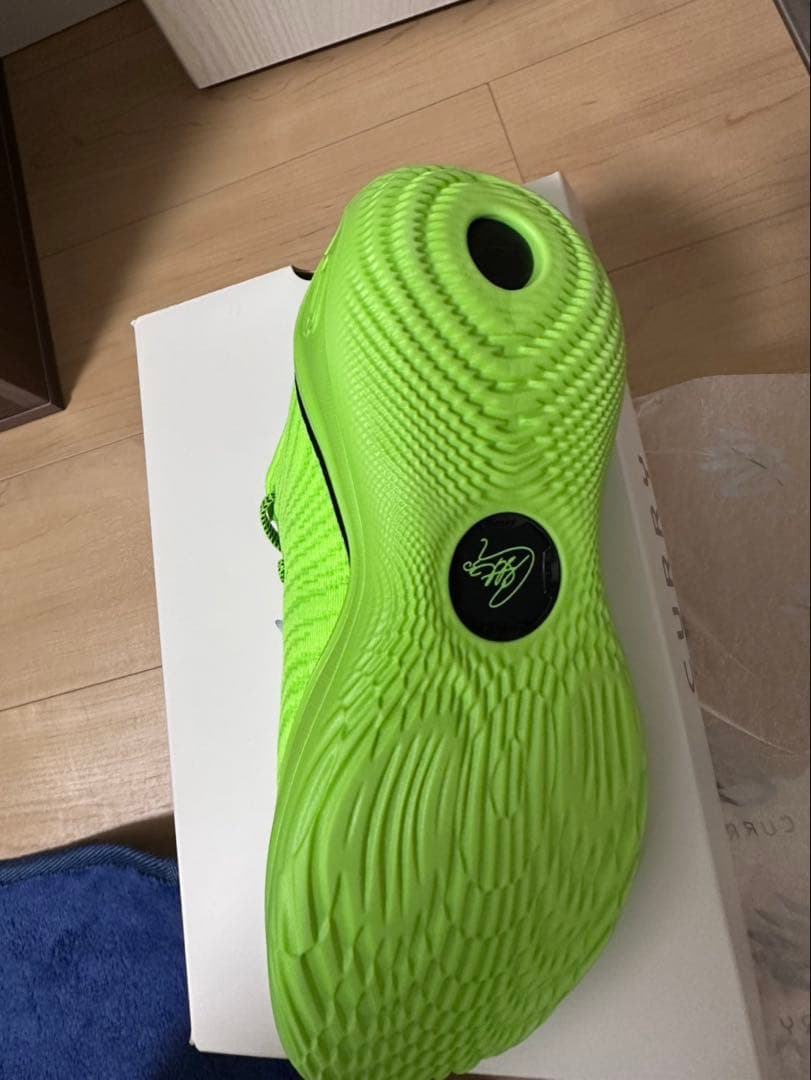 カリー12 バスケットボールシューズ 26.5cm ライムグリーン/ブラック