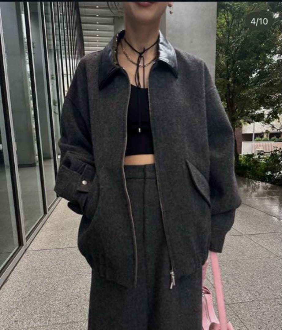 ジャケット・アウター UND TWEED WORK DETAIL BLOUSON