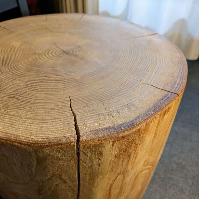 栗　大型　天然木　椅子　スツール　 テーブル　高さ約38㎝