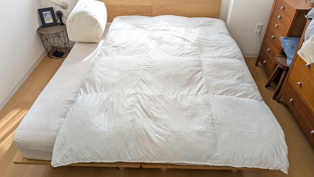 無印良品 防ダニ 羽毛掛けふとん・二層式/ シングル 150x210 1枚